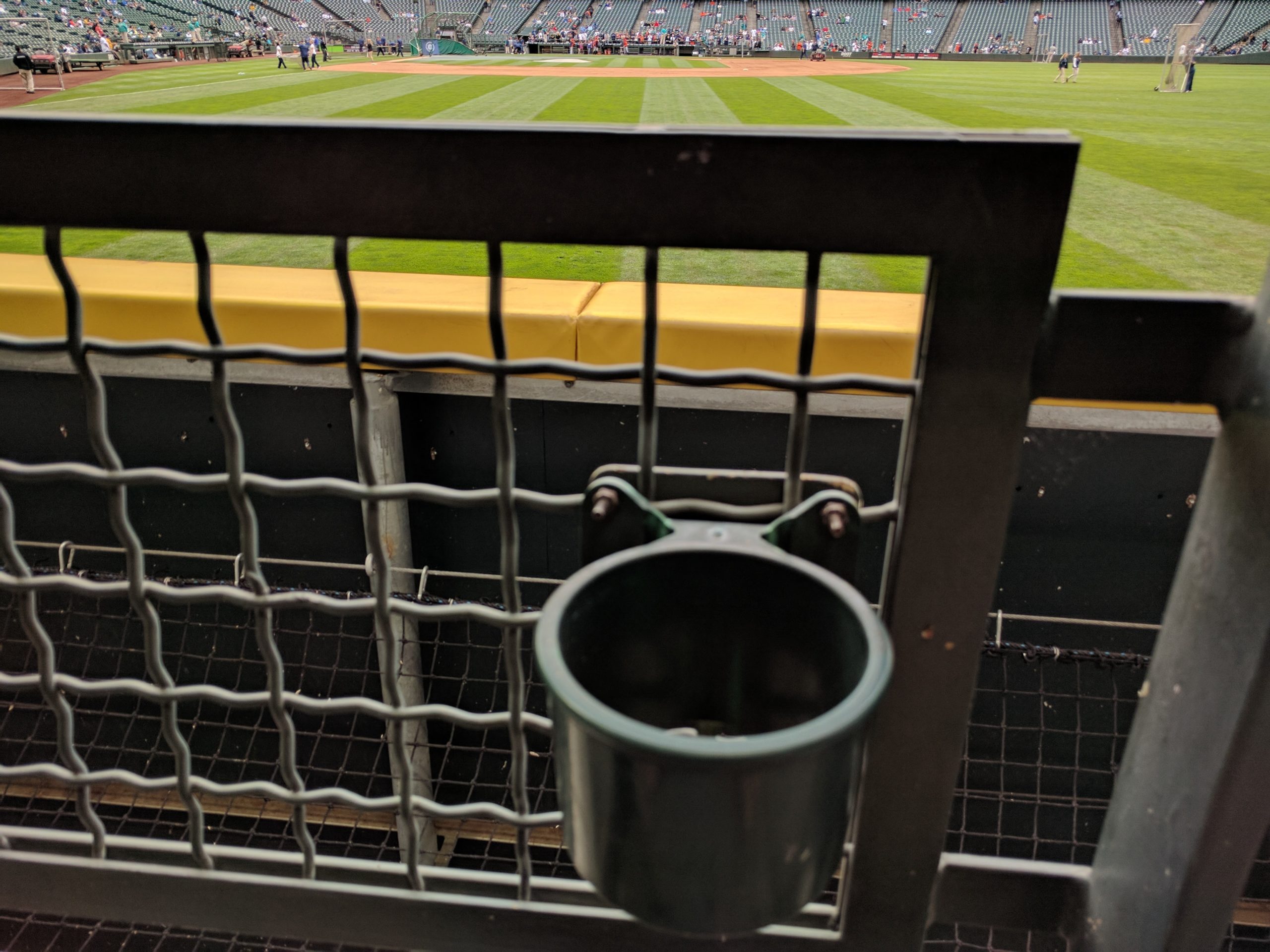 Outfield seat view at Seattle's MLB stadium.